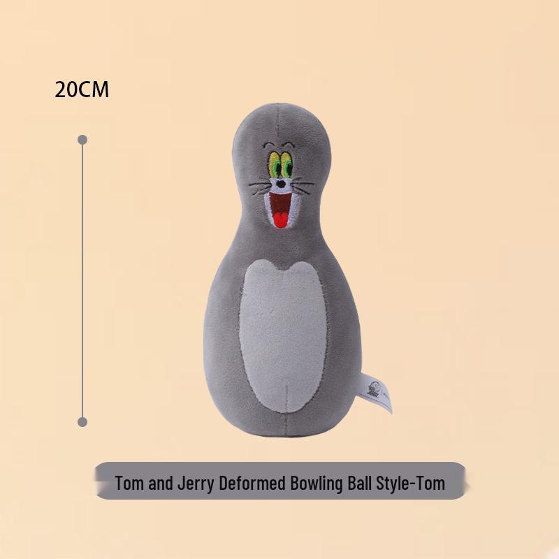 Tom and Jerry Plush Toy Set: Tom Cat Doll & Jerry Mouse Pillow