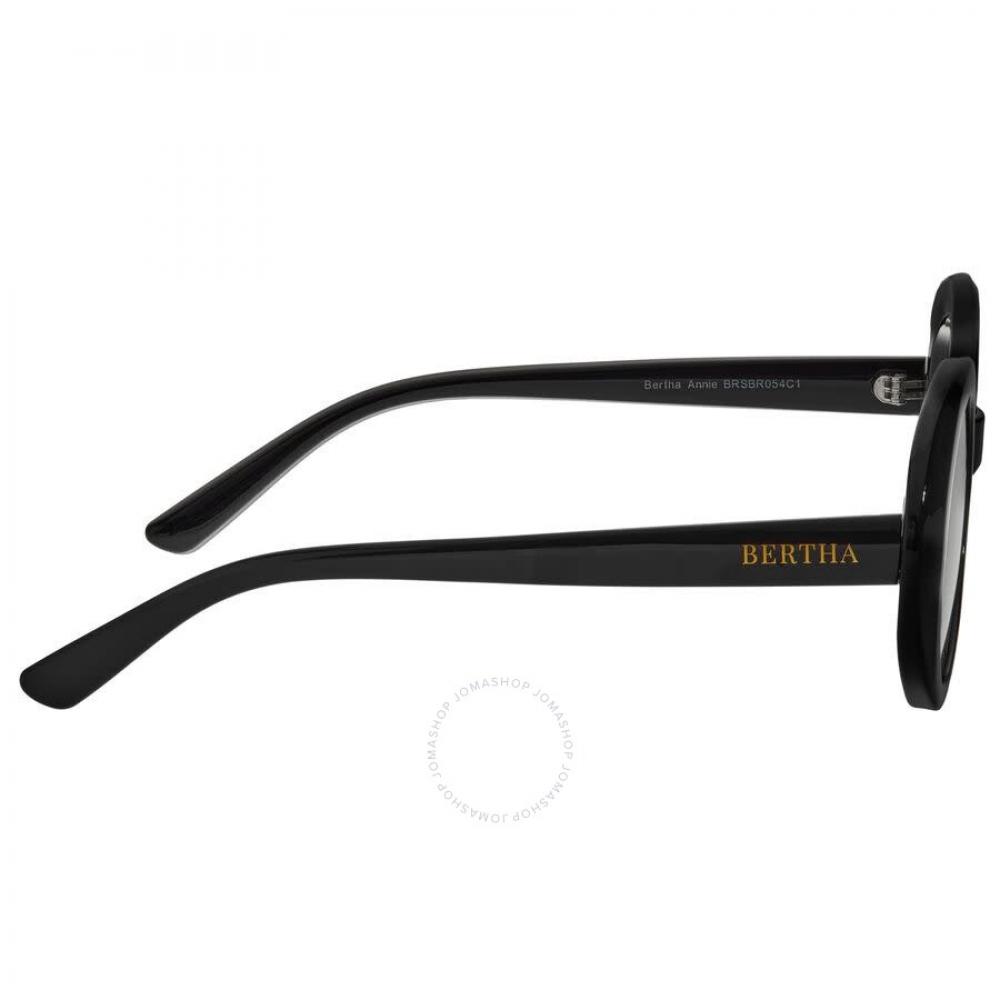 Bertha Ladies Black Oval Sunglasses Brsbr054c1