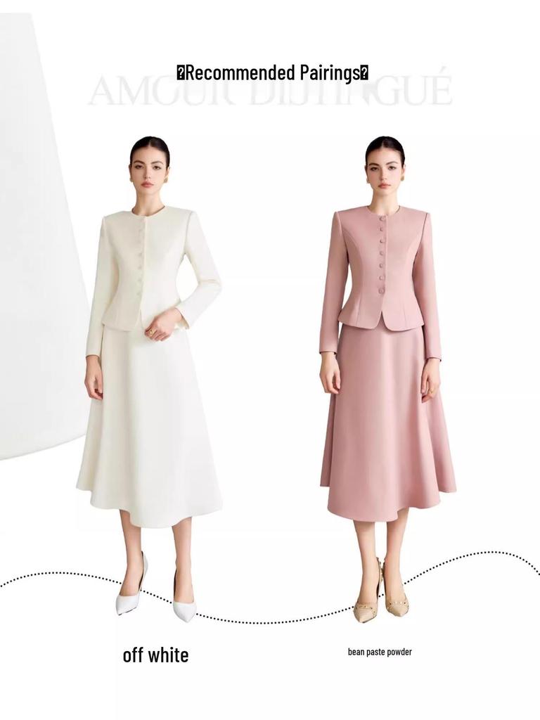 2025 Spring Collection: Elegant Pink Two-Piece Suit for Professional Wear