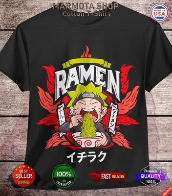 Naruto Ramen Shirt Shippuden Kakashi Itachi Anime Unisex Tee T-Shirt All Size