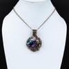 Titanium Druzy Pendant Copper Wire Wrapped Pendant Natural Gemstone Pendant Handmade Copper Wire Jewelry Gift For Him Latest Design Pendant