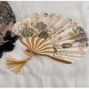 Bamboo Ancient Hand  Fan Colorful Shank Classical Dance Fan  Clothing Accessories