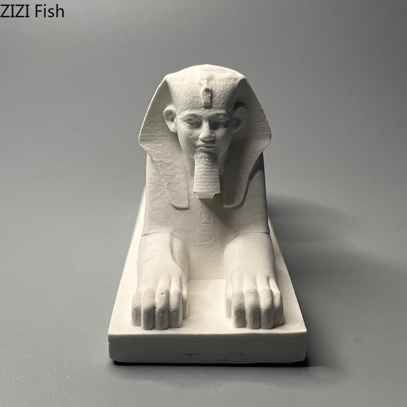 The Sphinx of Ancient Egypt Plaster Statue Desk Decoration Ornaments Creative Artwork Sphinx Sculpture Room Aesthetic Decor