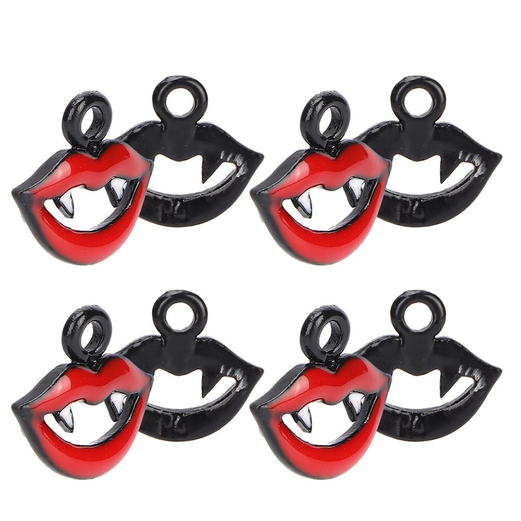 20pcs Alloy Lip Pendants DIY Halloween Pendant for Bracelet Necklace Jewelry Making