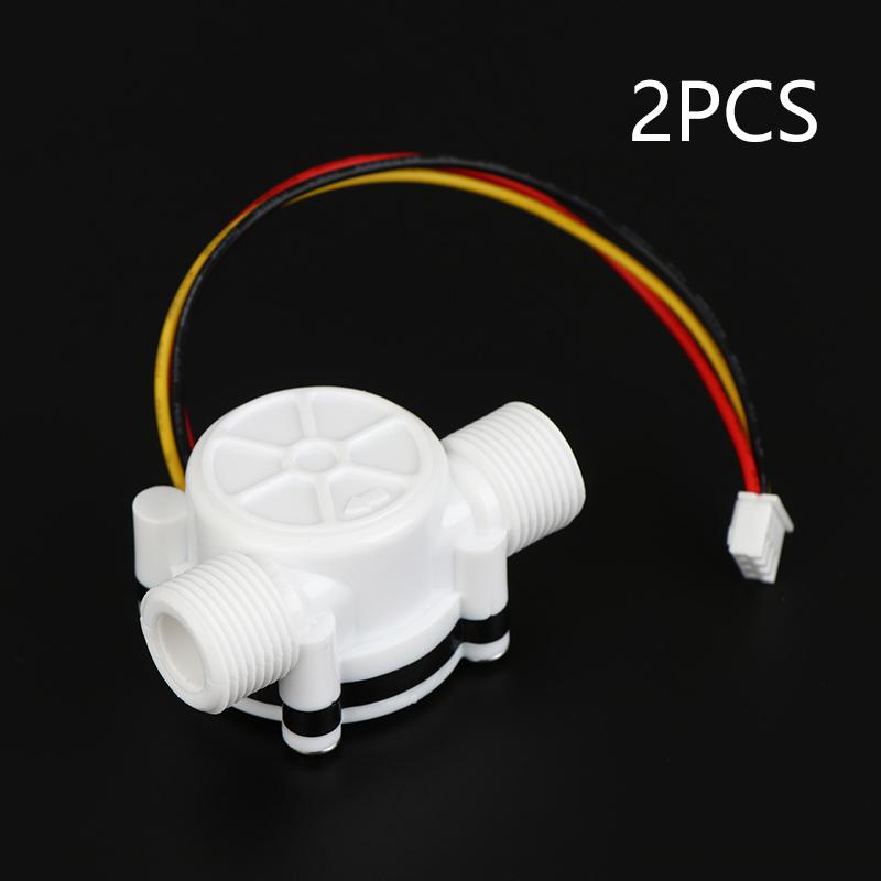 White Pe Flow Sensor Series Digital Liquid Flow Sensor Yf S401 S402 G3/4 G1/2 Hall Effect Inline Meter For Ro Machine