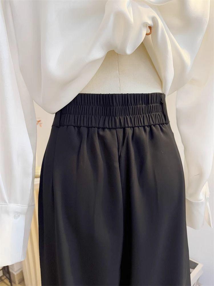 Women's High Waist Grey Suit Pants - Spring/Summer 2026: Straight, Loose, Slimming, and Casual.