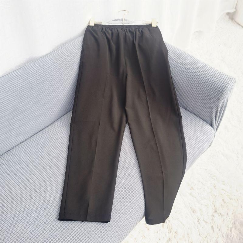 Silk Pants Women's Cotton-Padded Casual Pants Easiest for Match Slimming Straight Pants Loose Nature Waist Women's Pants Pocket