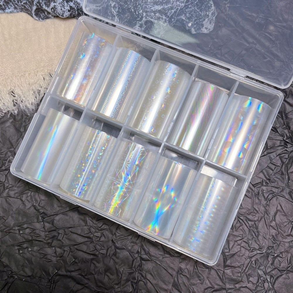 Mermaid Nail Foil Decals Laser Nail Art Stickers Professional Transfer Paper  Manicure DIY