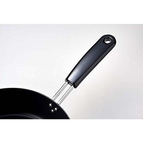 Pearl Metal 20cm One-Handed Tempura Pan with Thermometer, Induction Compatible, Iron, Deep Fryer, Age Cook HB-1372
