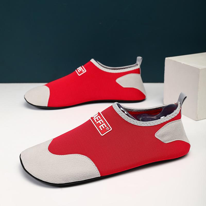 

Быстросохнущая летняя обувь для воды, унисекс, приморские пляжные носки, кроссовки для босиком, мужские кроссовки для плавания вверх по течению, спортивная обувь для дайвинга, женская обувь 44 красный