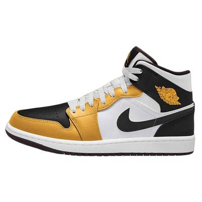 Zapatillas Air 1 Mid Yellow Ochre para Hombre Negro Blanco DQ8426-701