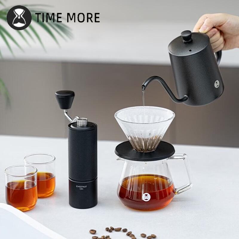 Подарочный набор ручной кофемолки и заварника Timemore