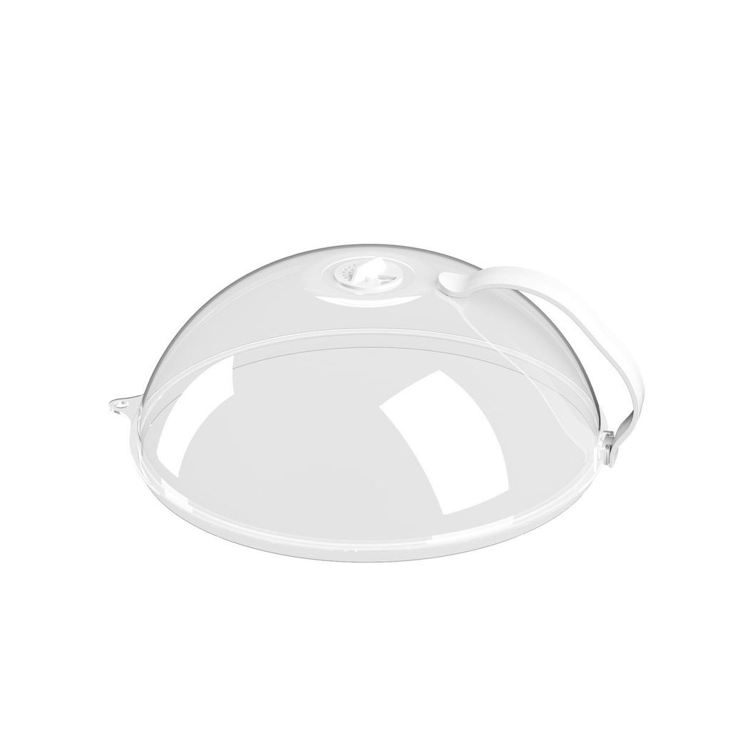 Microwave Splash Cover Heat Resistant Plastic Lid for Food Reusable Transparent Steam Vent BPA Free