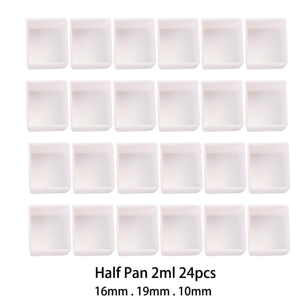 3.2ml 6/12/24/36/48pcs Artists Empty Full Pan Half Pans Paint Palette Art Supplies Watercolor Paint Grid Painting Supplies