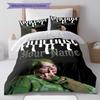 Billie Eilish Custom Name Pattern Bedding,Quilt Set Quilt Cover Pillowcase Home Birthday Gift(1 * Duvet Cover + 2 * Pillowcase, Without Core)