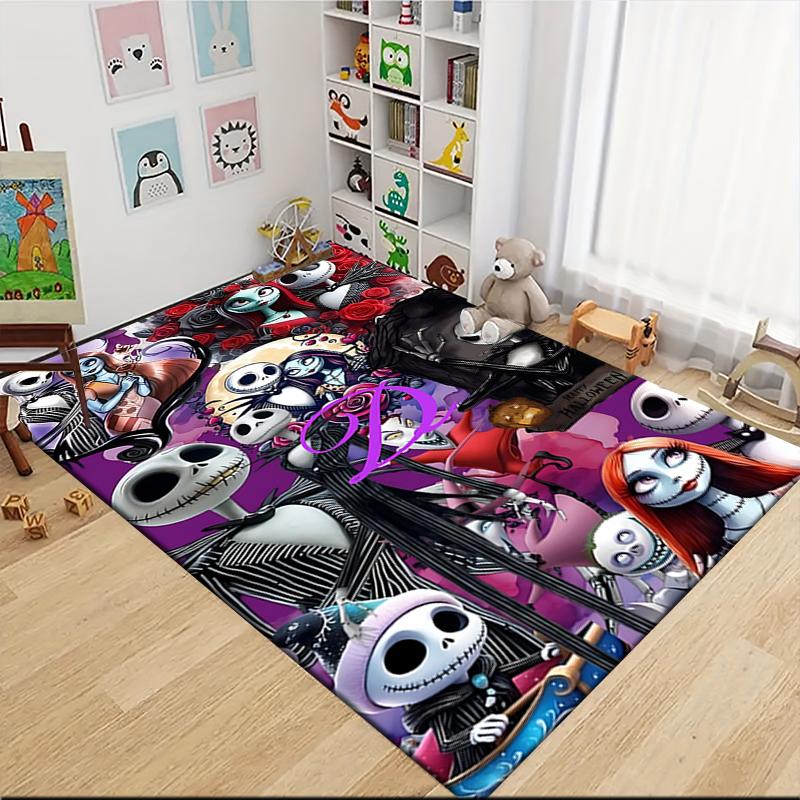 Nightmare Before Christmas Carpet Rug Soft Washable Anti Slip Home Living Room Sofa Mats Personalized Christmas Rug