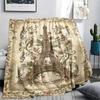 Paris Eiffel Tower Print Flannel Blanket, High Quality Comfortable for All Seasons, Home Decor, Warmth and Comfort, Perfect for Christmas Gifts95