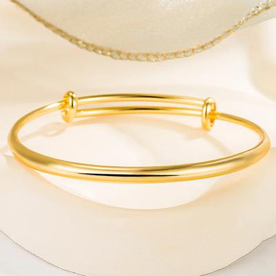Bracciale Oro Giallo Bracciale Concubina Dorato Lucido Classico Lusso Abbordabile Moda Abbinabile Semplice da Donna