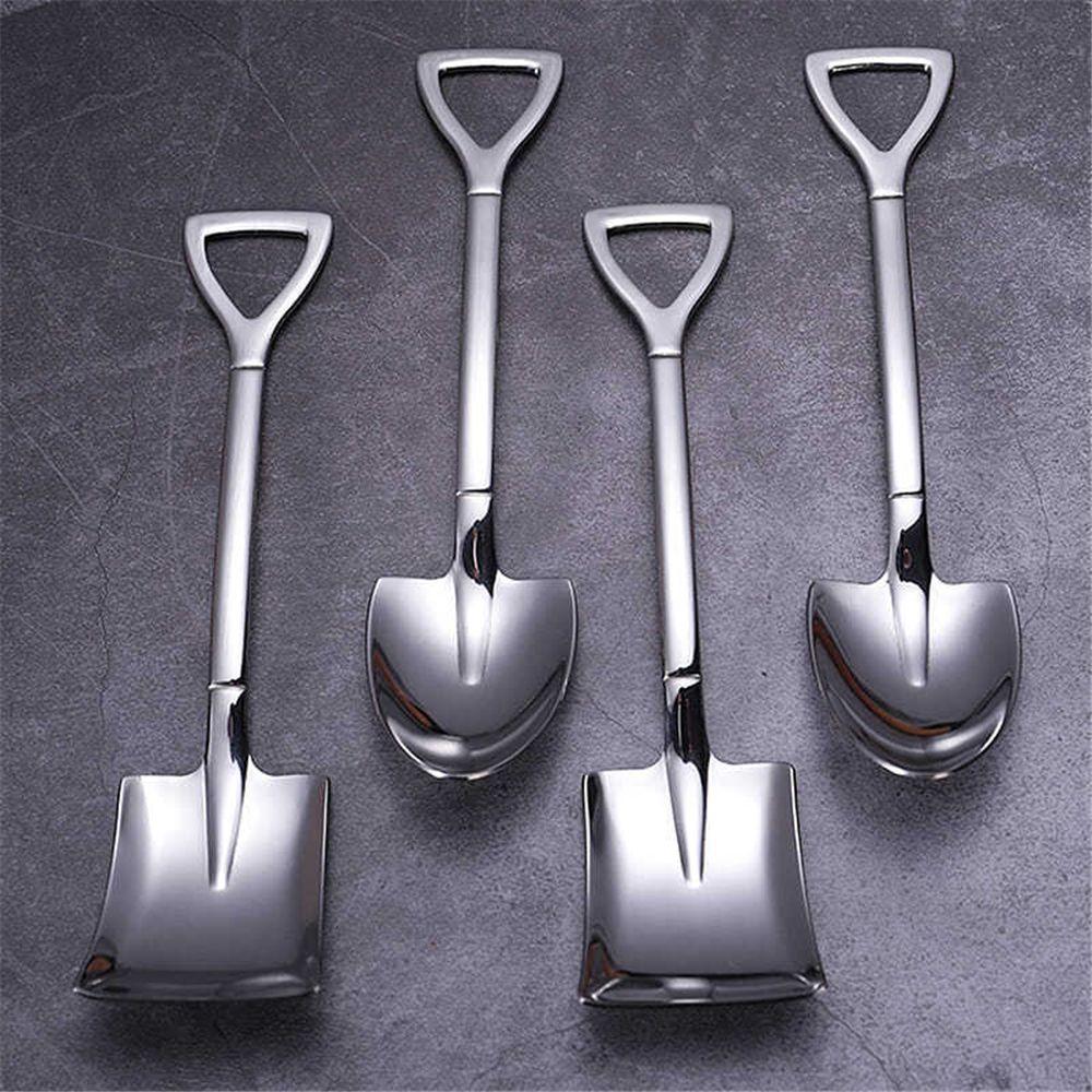 Spoon Ice Cream Spoon Kitchen Tools Retro Shovel Stainless Steel Coffee Spoon Dessert Spoon
