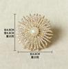 Fashion Metal Sun Flower Pearl Brooches For Women Clothing Coat Badges Jewelry Accessries Gifts