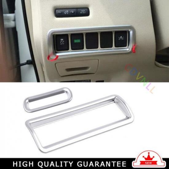 Headlight Button Frame Cover Trim Inner For Nissan Murano 2015- Silver Matte