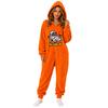 Dames Halloween Flanel Print Jumpsuit Loungewear Set