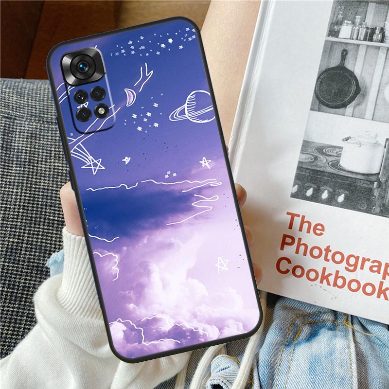 Purple Aesthetic Case For Xiaomi Redmi Note 12 10 9 11 Pro 9S 10S 11S 12S Cover For Redmi 12 9C 10C 12C 13C