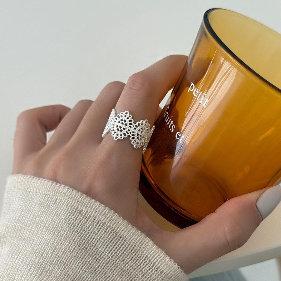 Xiaohongshu S925 Sterling Silver Summer Ring: Women's High-End Niche Light Luxury, Non-Fading Silver Jewelry