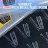 240Pcs Dual Nail Forms Set 15 Sizes Sandwich Top & Bottom Mold Long Coffin Almond Nail Art Extensions Manicure Tool