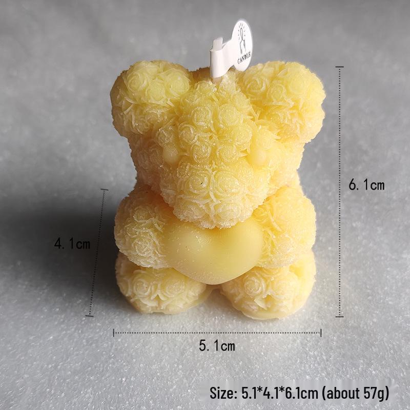 Rose Bear Aromatherapy Candle - Creative Ornament & Valentine's Souvenir