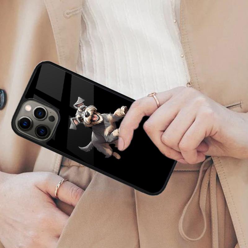 Cartoon Schnauzer Dog Magnetic Phone Case For APPLE iPhone 17 Air 16 14 13 12 Pro Max 15 Plus Wireless Charge With MagSafe Cover