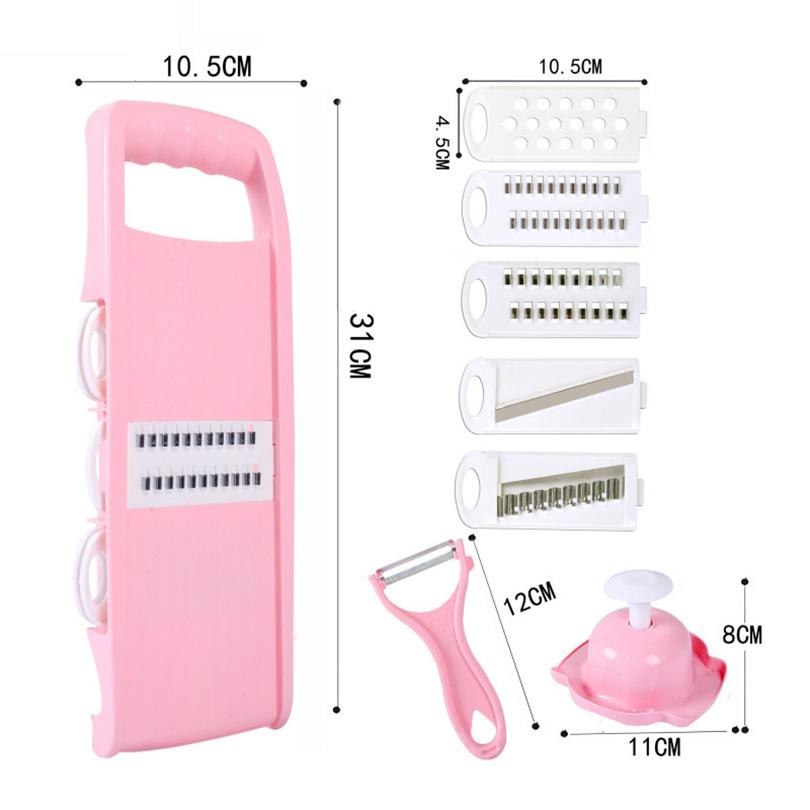 5 vienā daudzfunkcionāls dārzeņu un augļu griezējs, kartupeļu mājsaimniecības pārtikas smalcinātājs, virtuves mandolīna griezējs, dārzeņu griezējs, griezējinstrumenti