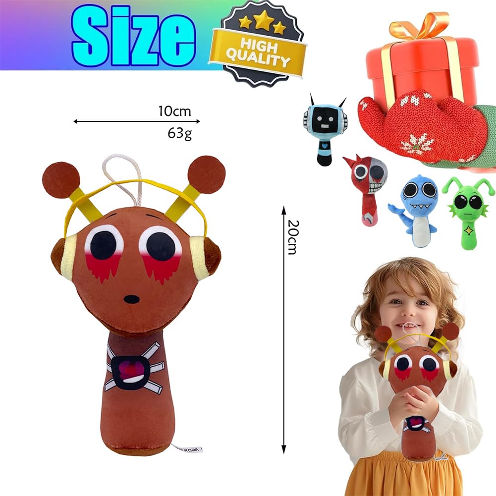 Set of 5 Splunky Plush Dolls, Character Singing Monsters, Horror Game Toys, Moe Merchandise, Cute Room Decorations, BirthdayChristmas Gifts for Kids