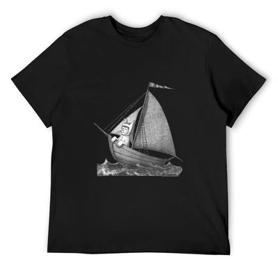 Where the Wild Things Are Sailing On a Boat T-Shirt Basketball Graphic Tees Plus Size Tops Cute Tops Plus Size Men Clothing