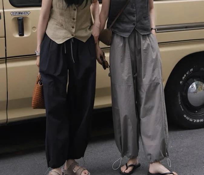 2024 Korean V-Neck Linen Slim Vest: Summer Sleeveless Single-Breasted Top