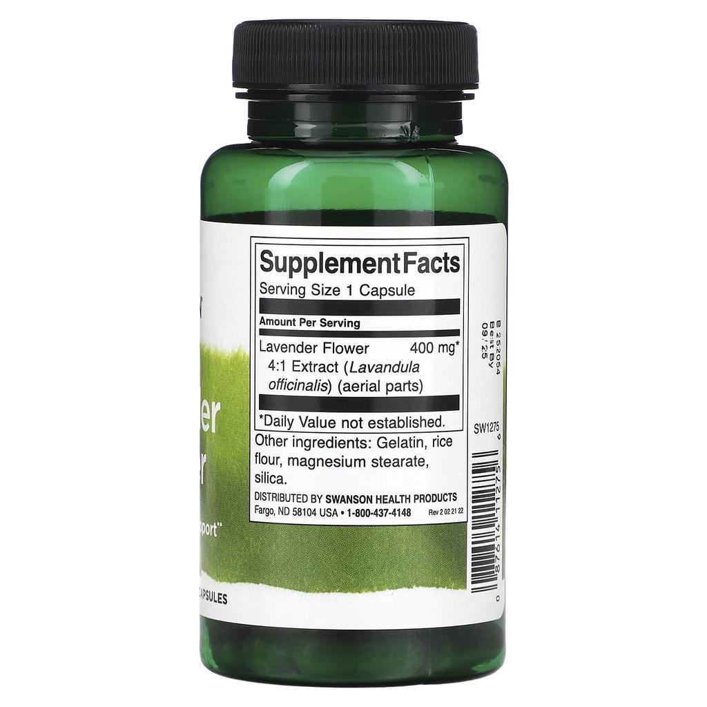 Lavender Flower, 400Mg, 60 Capsules