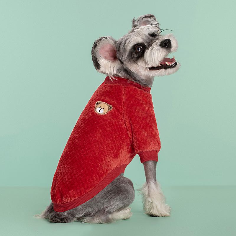 Rainbow Striped Fleece Jacket for Pets - Autumn and Winter Warmth for Cats and Small Dogs