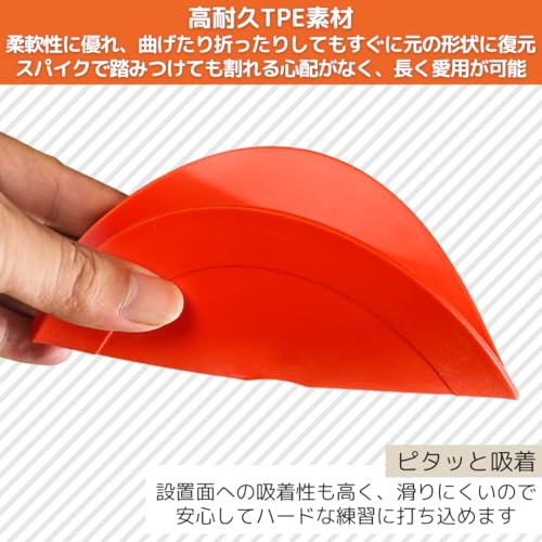 I'm so happy Flat Marker Soccer Cone Practice Indoor Basketball Futsal Spot Marker Stand (Set of 30)