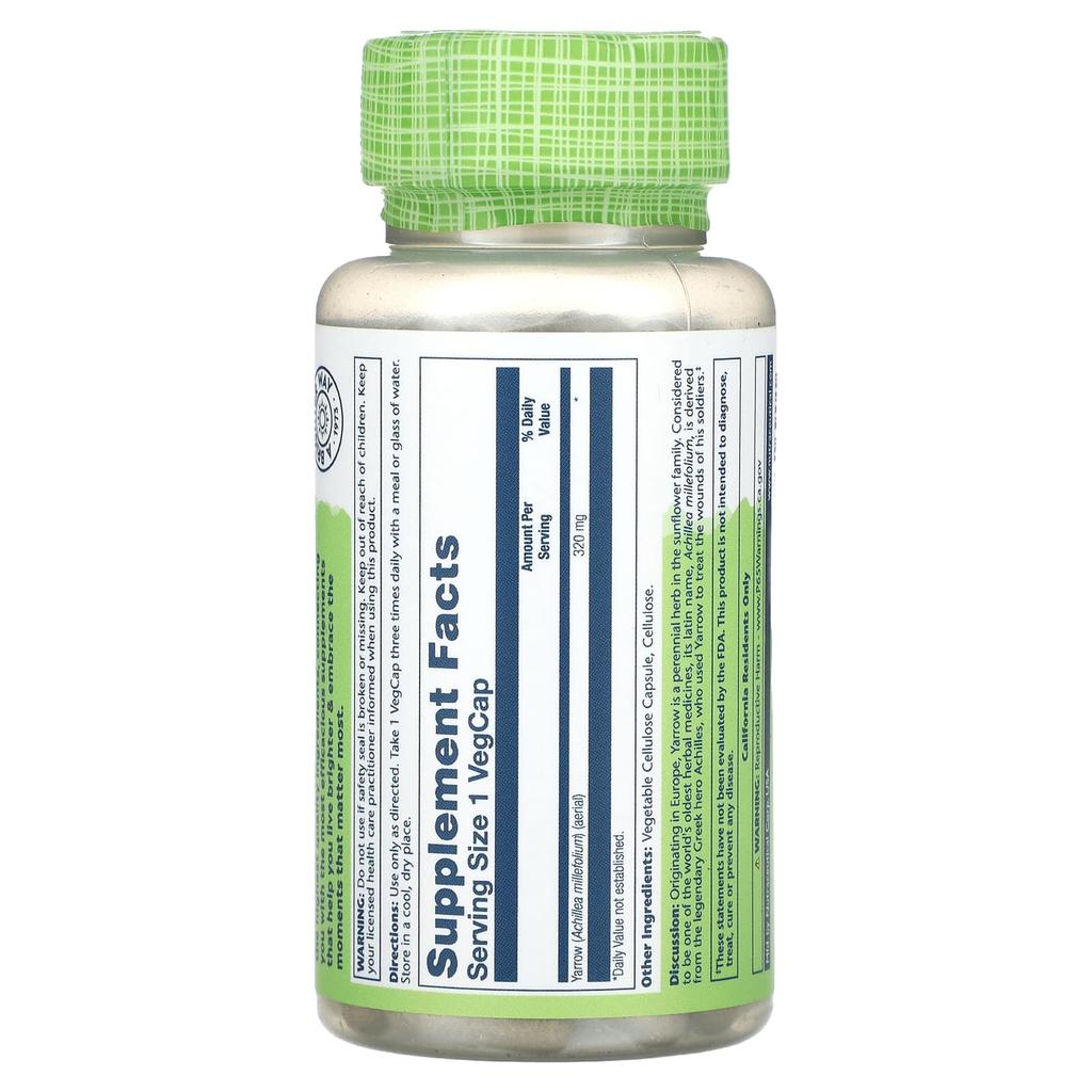 True Herbs, Western Yarrow, 320Mg, 100 Veggie Caps