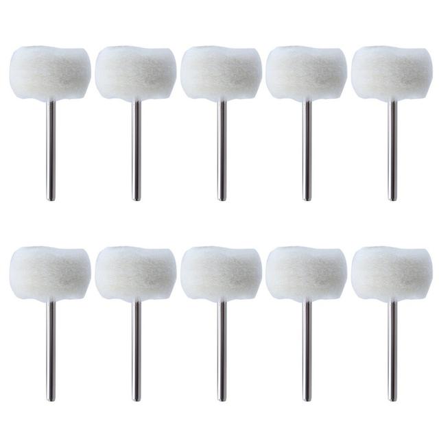 50Pcs Mini Grinding Sanding Head Abrasive Disc Felt 3mm Shank Buffing Wheel for Metal Polish Brush Drill Rotary Tool Accessories