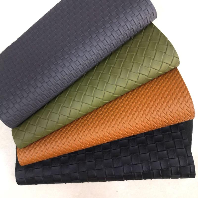 100x138cm Vinyl PVC Artificial Leather Fabric Weave Pattern Faux Leather For DIY Sewing Car Interior Home Upholstery Accessories