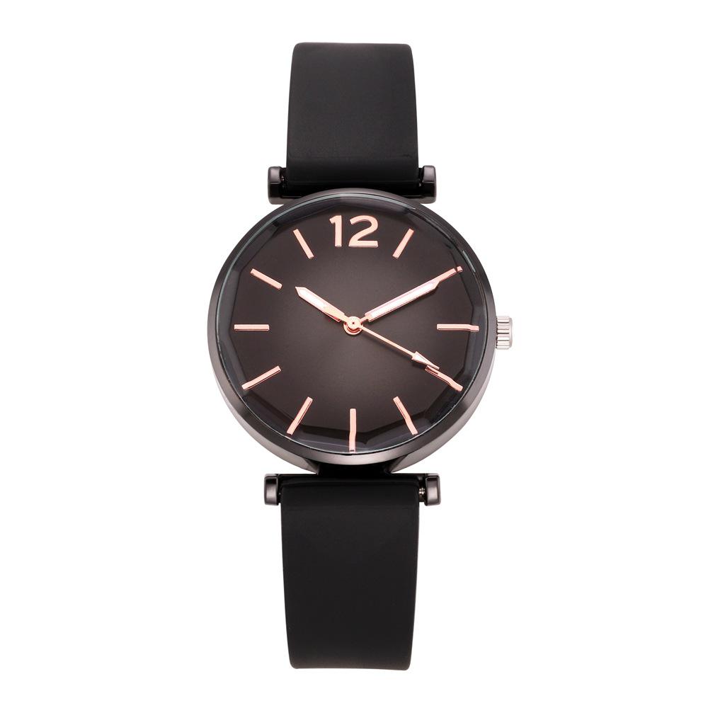 Elegant Rhombus Glass Women's Quartz Wristwatch with Silicone Strap