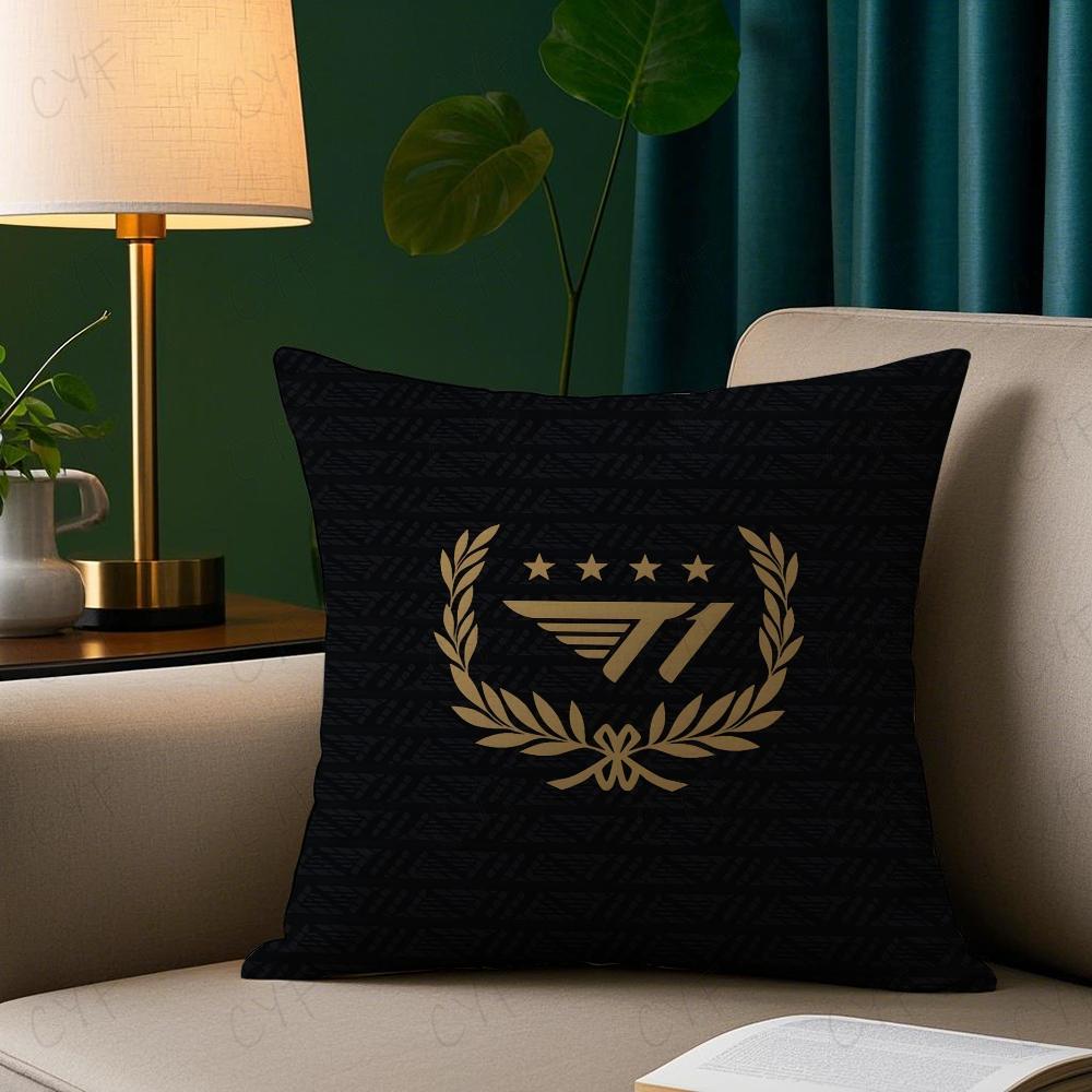 F-Faker Lols Skt T1 Five Champion Pillow Case Anti-Dustmite Pillowcase Invisible Zipper Silky Short Plush Sofa Cushion Cove