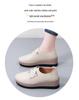 Autumn Women's Genuine Leather Non-Slip Platform Shoes - Thick-Soled, Comfortable, Lightweight, Casual