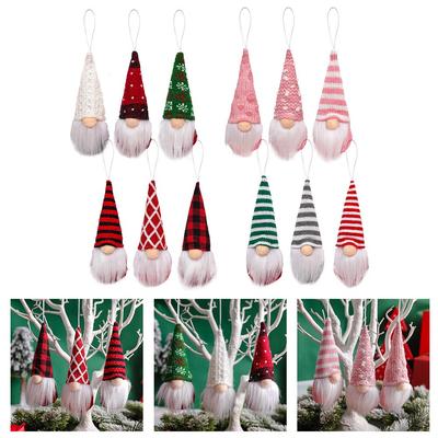 Aesthetic Knitted Gnomes Ornaments for Seasonal Display Needs