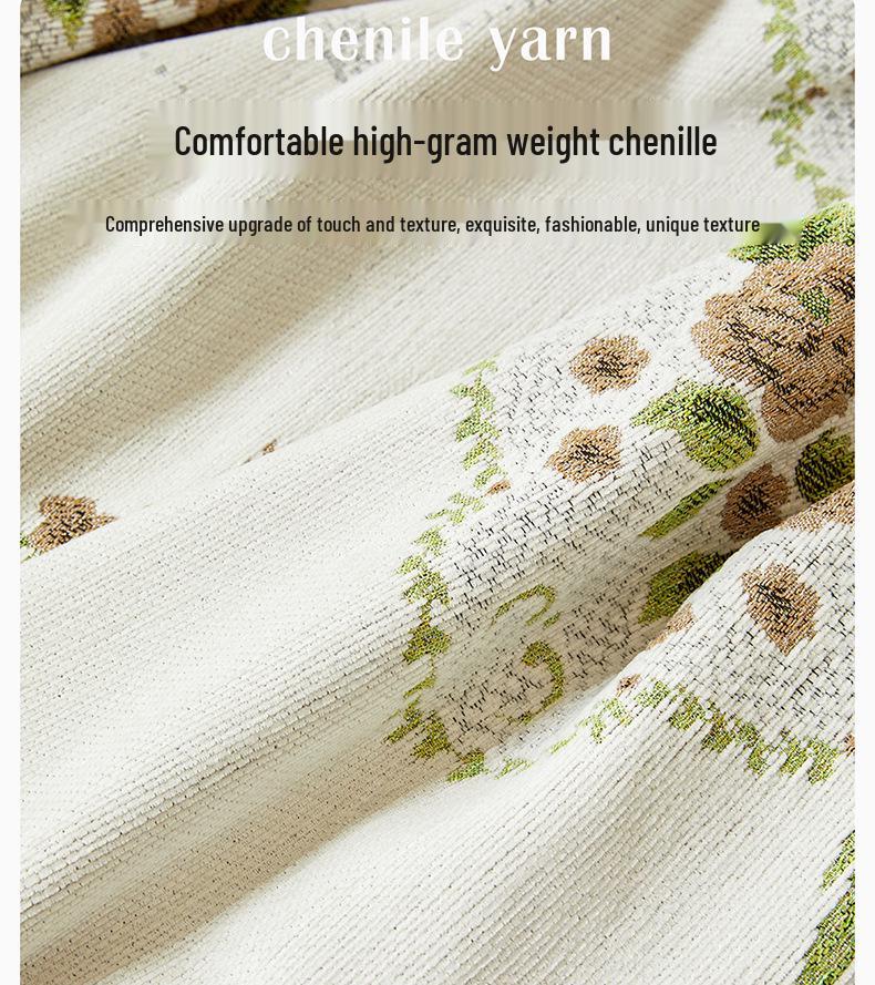 Retro Chenille Jacquard Anti-Scratch Sofa Cover - All-Season, Full Coverage, Cat-Resistant, Versatile Sofa Protector.