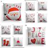Frohe Weihnachten Erfrischender Kissenbezug Quadratischer Kissenbezug Santa Deko Sofa Zuhause
