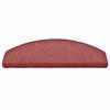 VidaXL Tapis d'escalier 15 pièces 65 x 24 x 4 cm Bordeaux Demi-rond Grand 322373