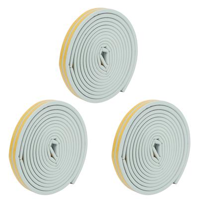 3Pcs Door Sealing Strip Thick Insulated Shock Sound Absorption Self Adhesive Weatherstrip for