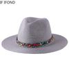 2022 Summer Hat for Women Men Wide Brim Panama Sun Straw Hats Travel Beach Jazz Fedora Hat